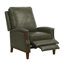 Fauteuil inclinable manuel en cuir véritable de 32,3 po de largeur avec main courante en bois massif Liauro (ensemble de 2)-759079124