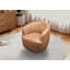 Fauteuil demi-tonneau pivotant en cuir végétalien l 32 po Lechlade