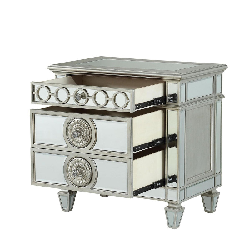 Table de chevet Glam Luxury, Chrome chrome