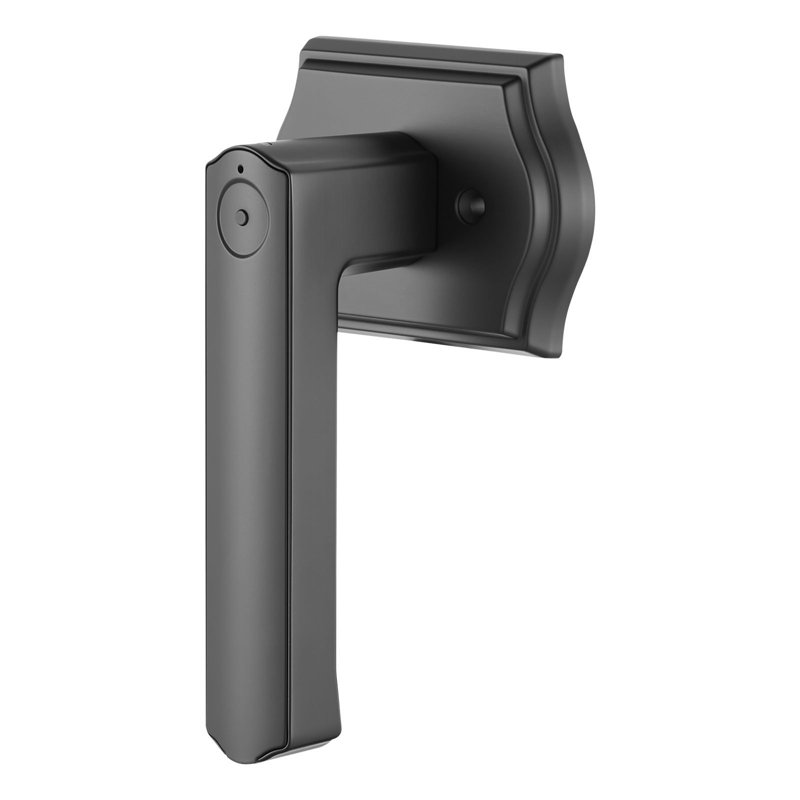 Ensemble de serrure de porte à empreinte digitale, serrure de porte d'entrée biométrique électronique sans clé avec poignée, verrouillage automatique, code unique, mot de passe anti-usure, installation facile, pour la maison, appartement, noir mat