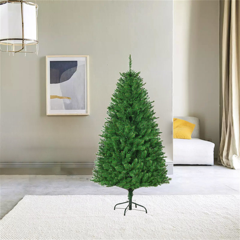 Lighted Artificial Christmas Tree, 4.92ft H x 2.76ft W