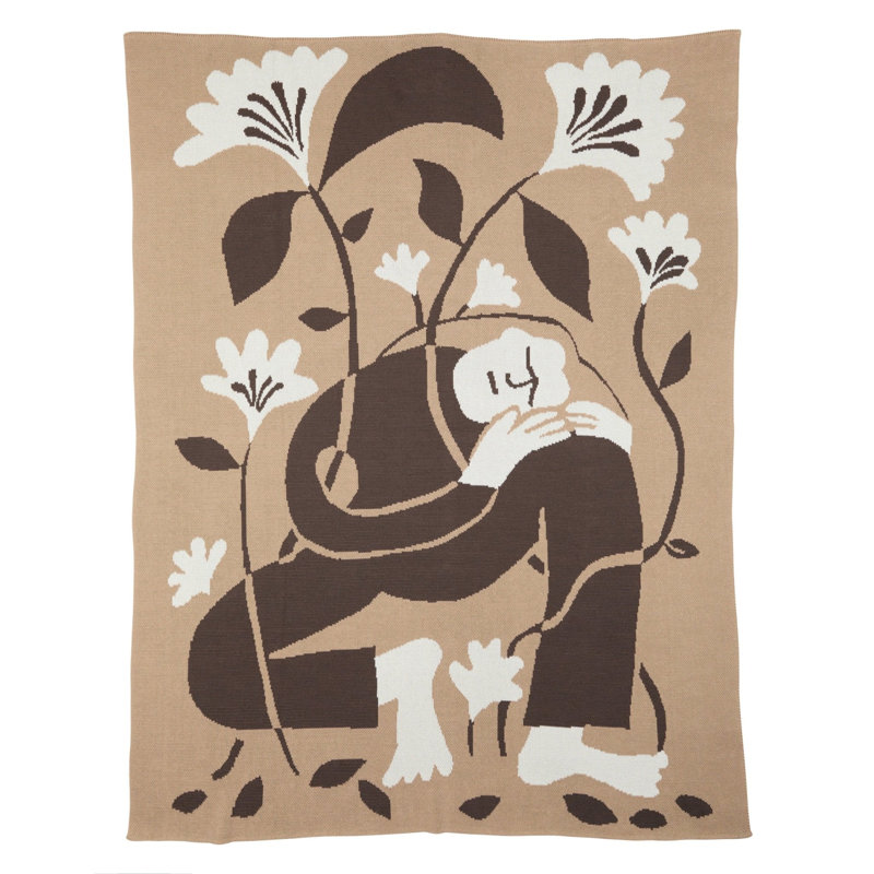 Grow Throw Blanket, Walnut