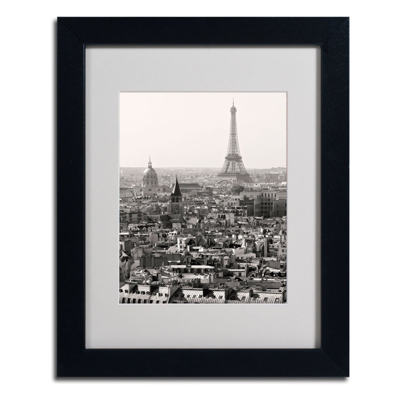 Black Framed Paris Canvas Print, 20" x 17"