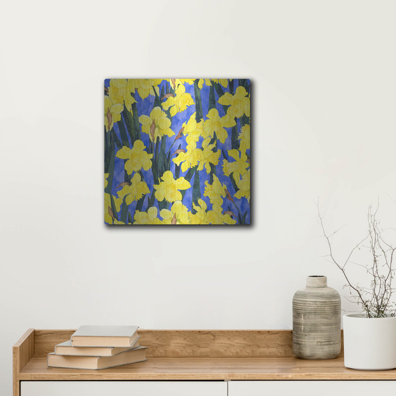 «Fertile Rising Pattern - Daffodils» par Carissa Luminess, H 12 po x l 12 po