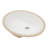18" x 15" Oval White Ceramic Undermount Bathroom Sink Under Counter Lavatory Basin with Overflow