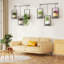 Cadre de support mural pour plantes d'intérieur - Support décoratif pour fenêtre et pot à fleurs avec tige en métal pour le salon, l'entrée, la chambre à coucher