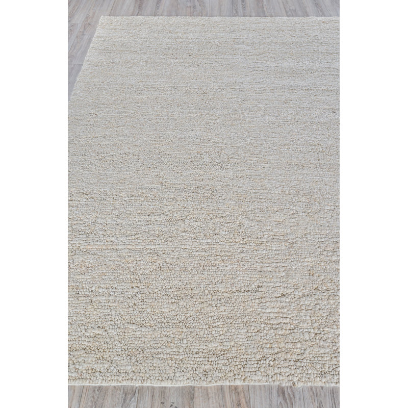Borelli Wool Area Rug in Beige, Rectangle 8' x 10'