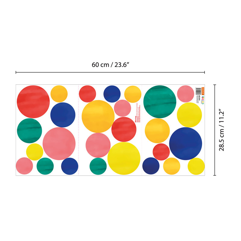 Circle Rainbow Kids Wall Sticker, Yellow/Green