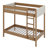 Bunk Bed Frame With Ladder, Safety Guardrails, Upholstered Headboard/Footboard