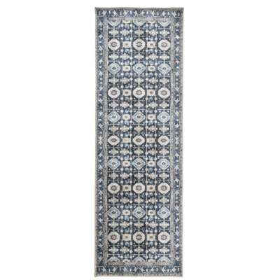 Bungalow Rose Machine Woven / Power Loomed Polyester Geometric Floral Rug