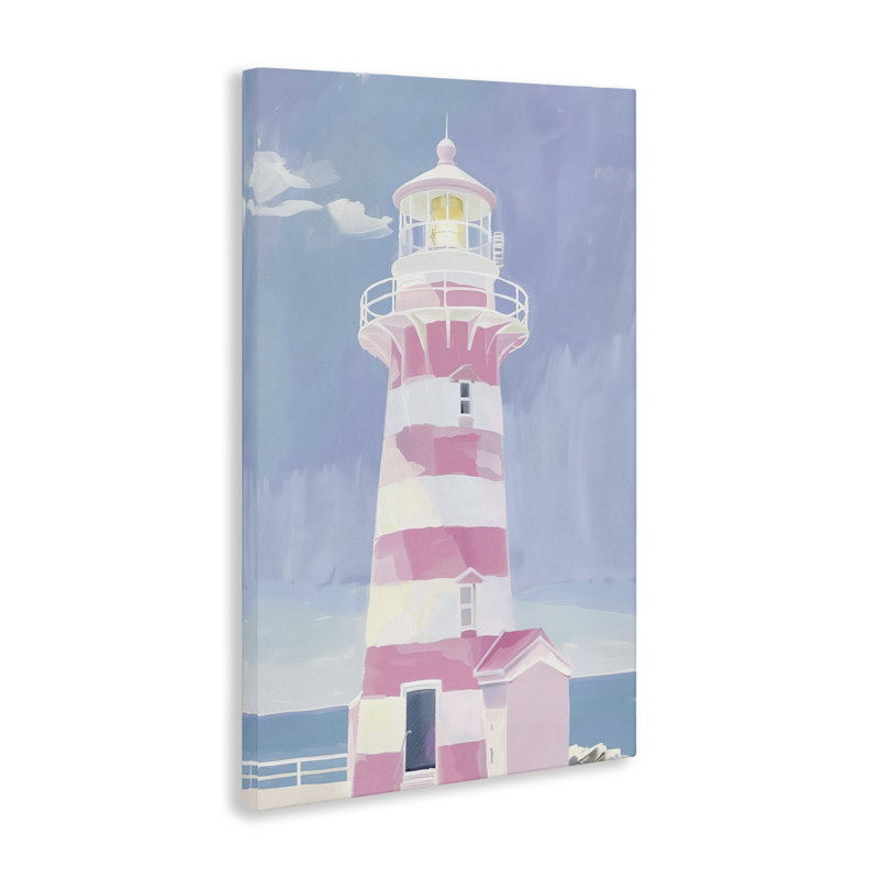 Toile de phare côtier en sourdine, conception par Arlington Prints, H 36 po x l 24 po