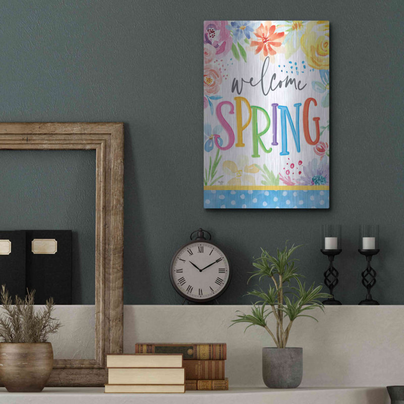"Welcome Spring" par Mollie B Art, H 16 po x l 12 po 