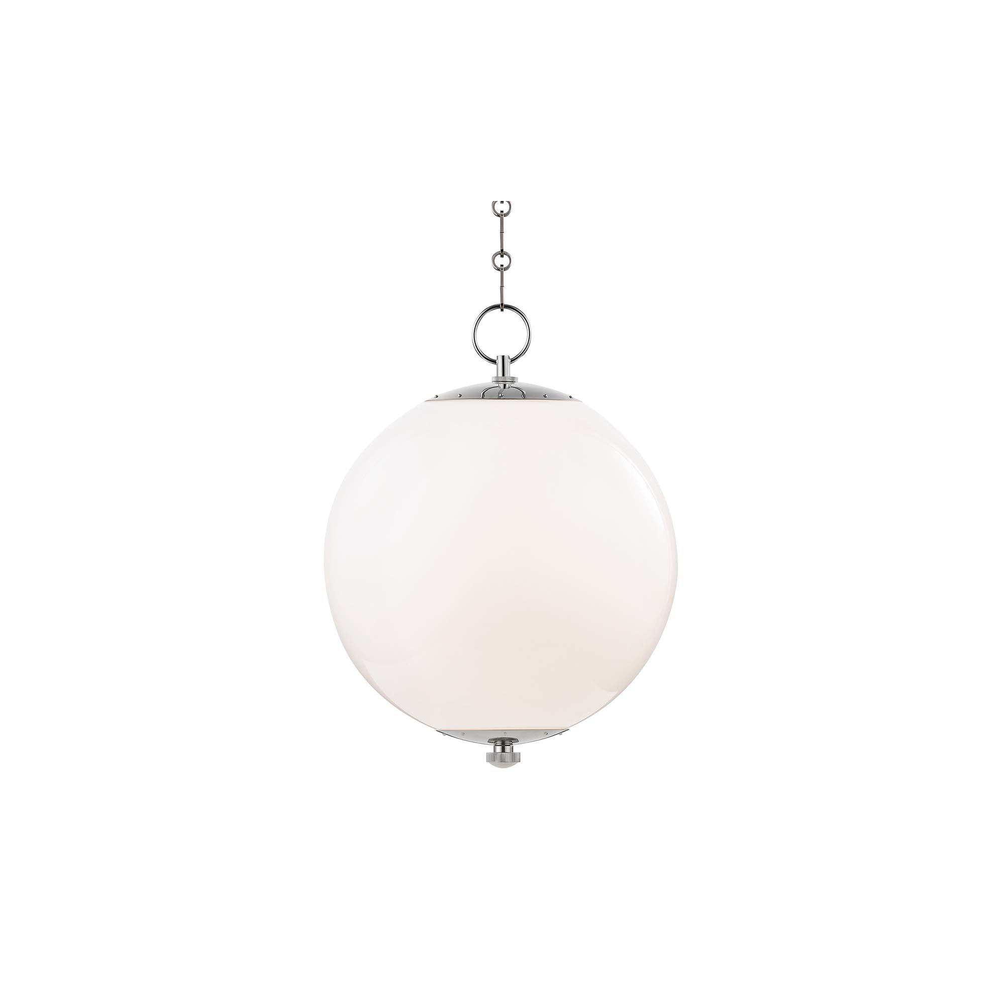 Sphere No.1 Pendant by Mark D. Sikes, Polished Nickel, 20.5" H x 16" W x 16" D