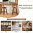 24.5" Counter Height Bar Chairs Swivel Bar Stools With Hollow Backrest-116059766-116059767