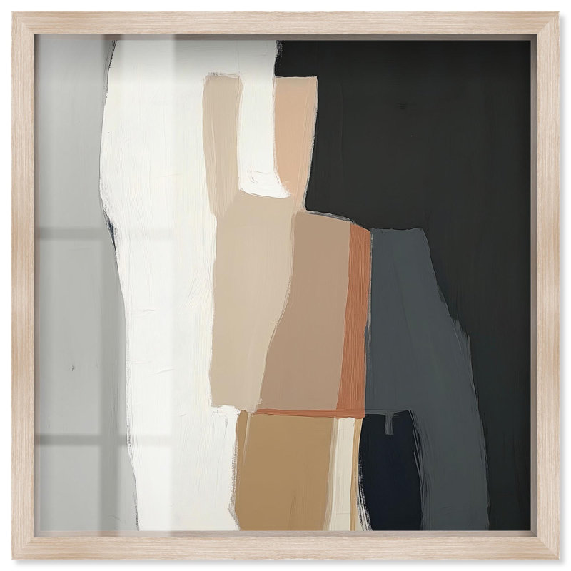 Art mural Boho, "Passageway III Shadowbox" par Art Remedy, cadre blond, 41 x 41, H 41 po x l 41 po, Cadre blond