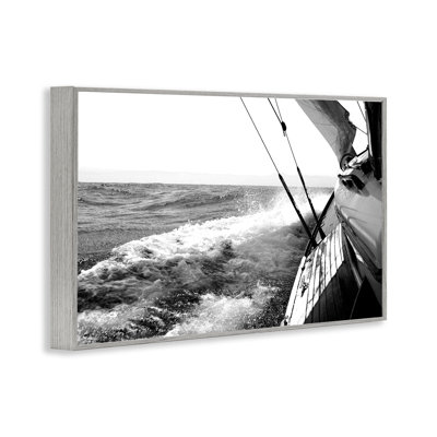  Boat & Splashing Wake Framed Giclee Art by Kyle