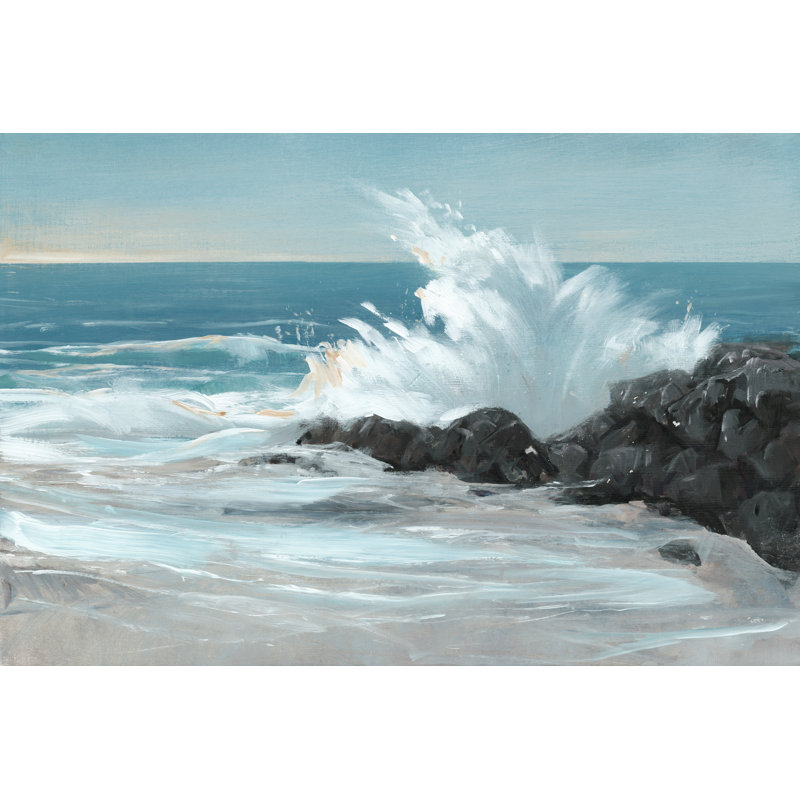 " Crashing Wave I " Painting Print, 32" H x 48" W x 1.25" D
