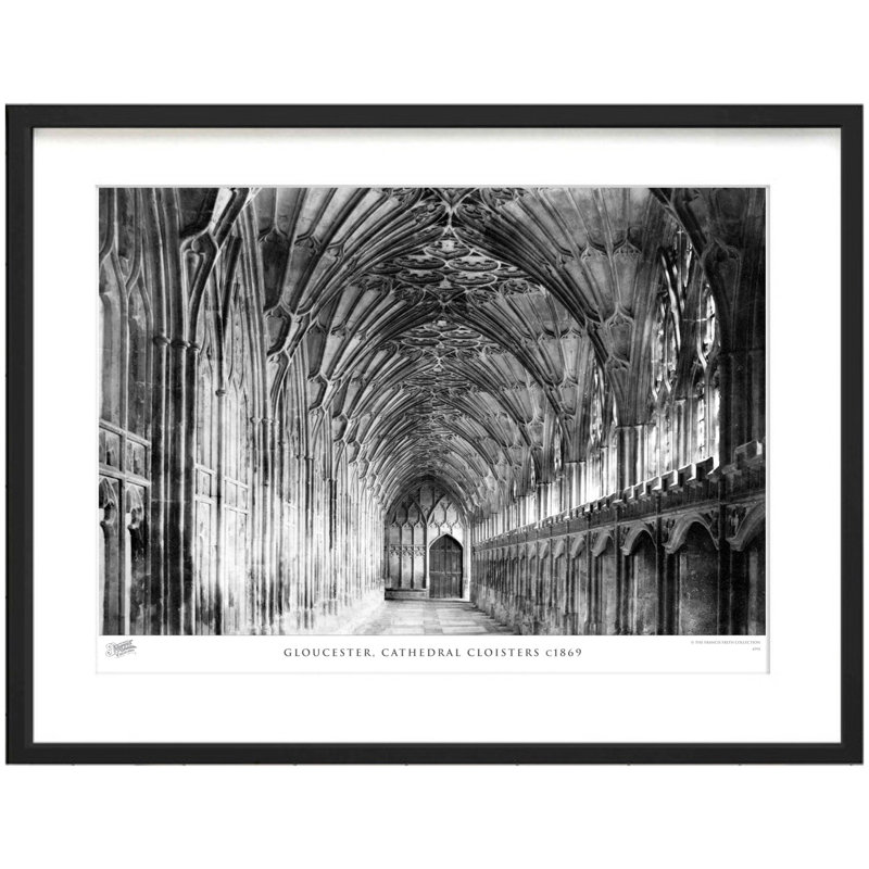 Gloucester, Cathedral Cloisters C1869 1 Piece Single Picture Frame Wall Art, 45cm H x 60cm W x 2.3cm D