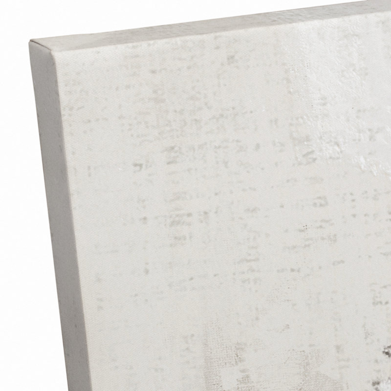 «Distress White Map Dessin» - reproduction d'art sur toile tendue