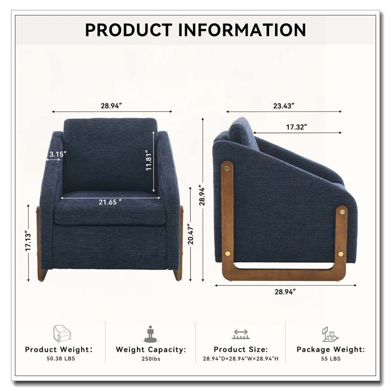 Fauteuil en chenille, Bleu