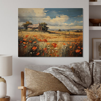 French Fields of Normandy I sur impression sur bois
