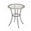 Four Seasons Courtyard Round Marbella Wicker Bistro Table, Gray, 24in