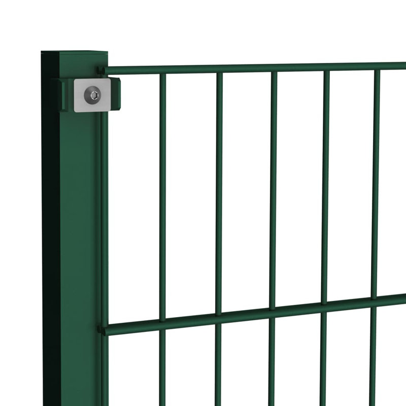 Aairah 80cm H x 350cm W Green Metal Fence Panels