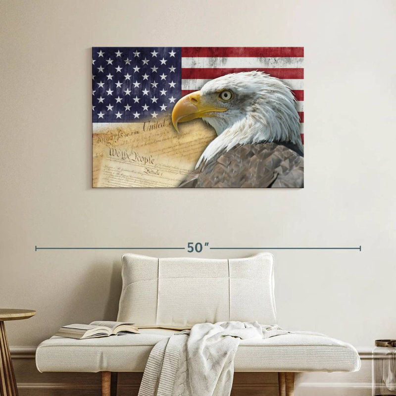 American National Eagle, 26" H x 39" W