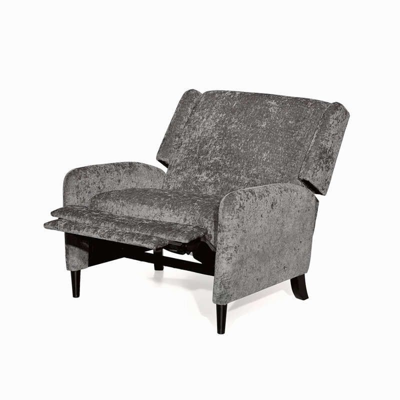 Fauteuil inclinable surdimensionné en tissu texturé, Gris