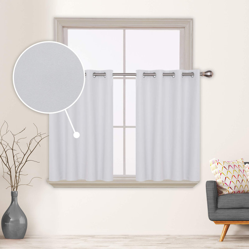 Total Blackout Composited Thermal Insulated Grommet Curtain Panels (Set Of 2), 52" W x 54" L, Navy Blue