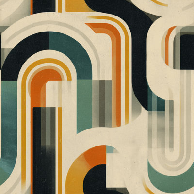 Murale rétro Mid Century
