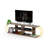Furnishome Store Mid Century Modern Tv Stand 4 Shelves Open Storage Entertainment Centre 68 Inch Tv Unit, Walnut/Yellow-720496226