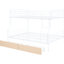 Lit superposé au-dessus de grand lit double en métal blanc avec 2 tiroirs - Structure épurée pour plus de sécurité et de style