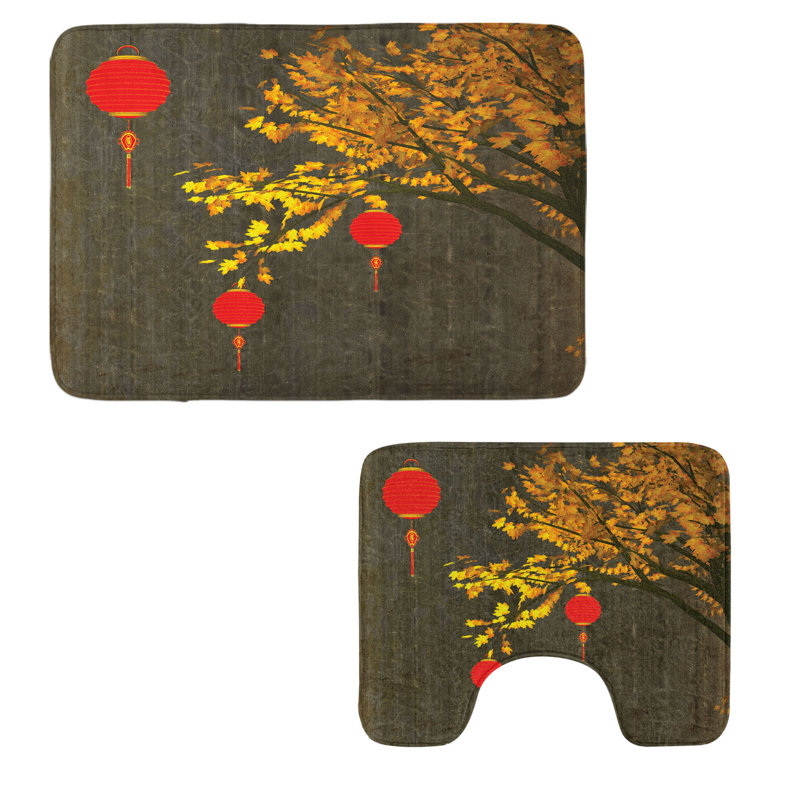  Tapis de salle de bain oriental oriental 2 pièces