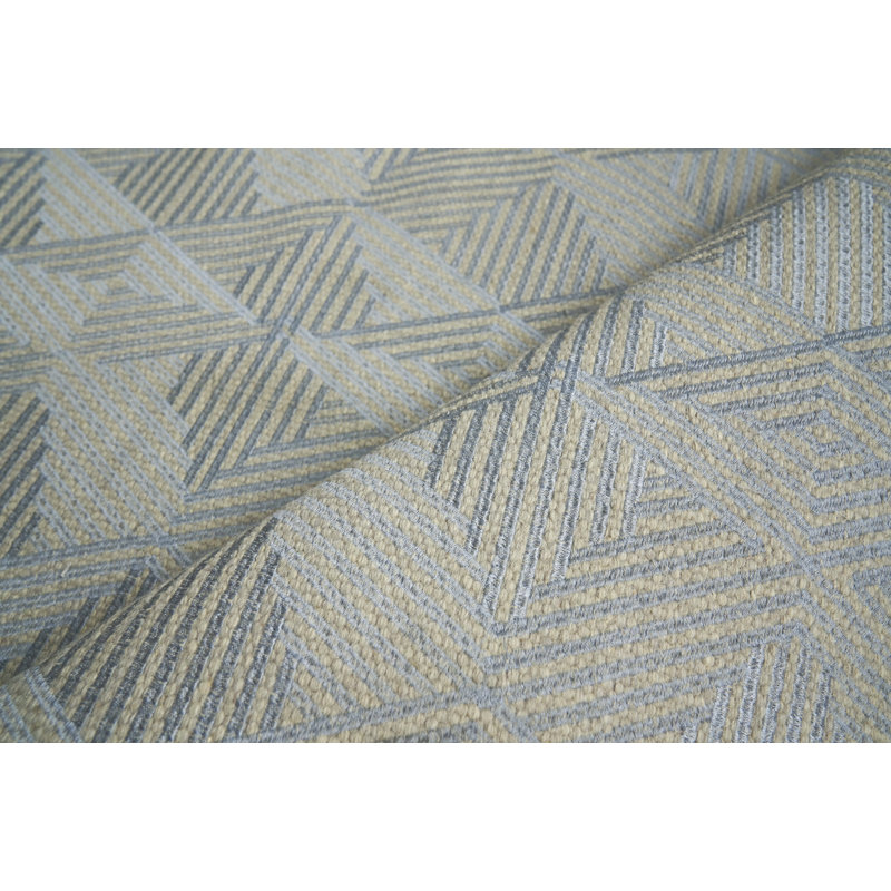 Pavilion Wool Geometric Area Rug in Ivory, Rectangle 5' x 8'