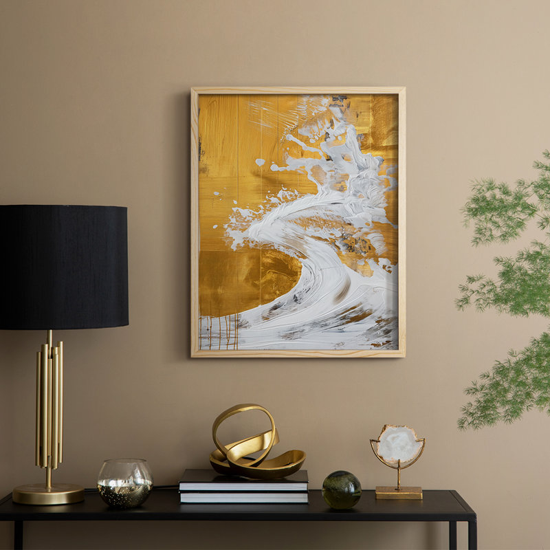ABSTRACT Series CDL, reproduction encadrée - bois massif, H 11 po x l 9 po