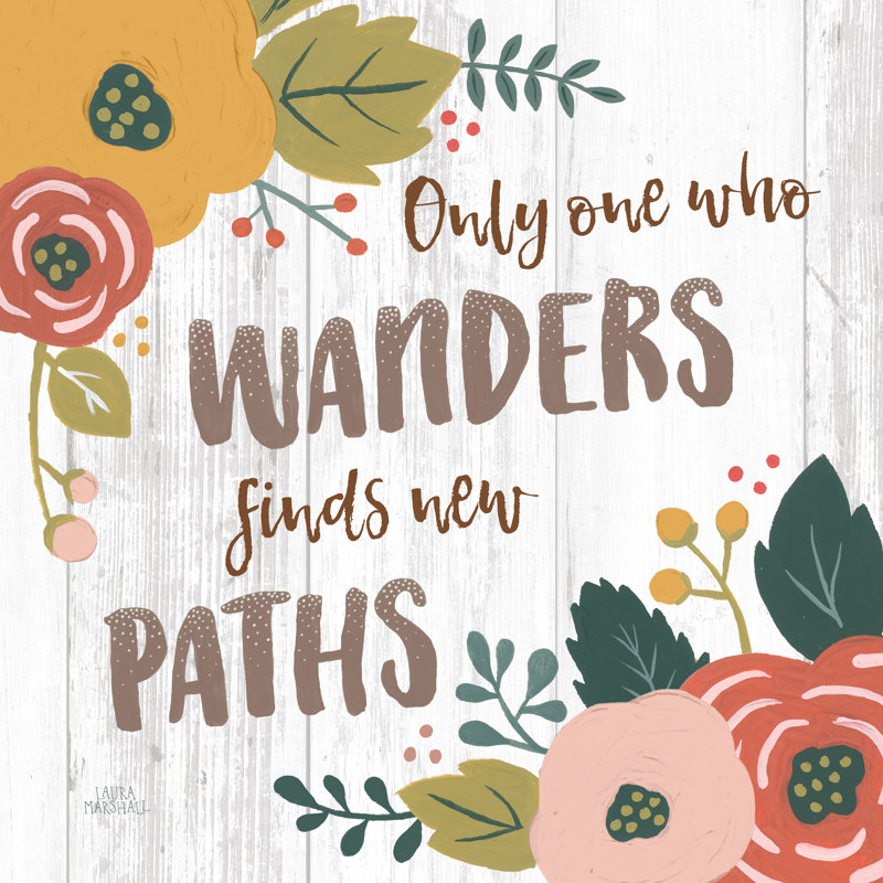 Wildflower Daydreams VI Spice On Shiplap - Wrapped Canvas Print, 91cm H x 91cm W