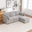 Canapé modulaire avec repose-pieds 4 pièces Wilroy-520331327