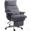 Overstuffed Office Chair With Lumbar Support, Grey