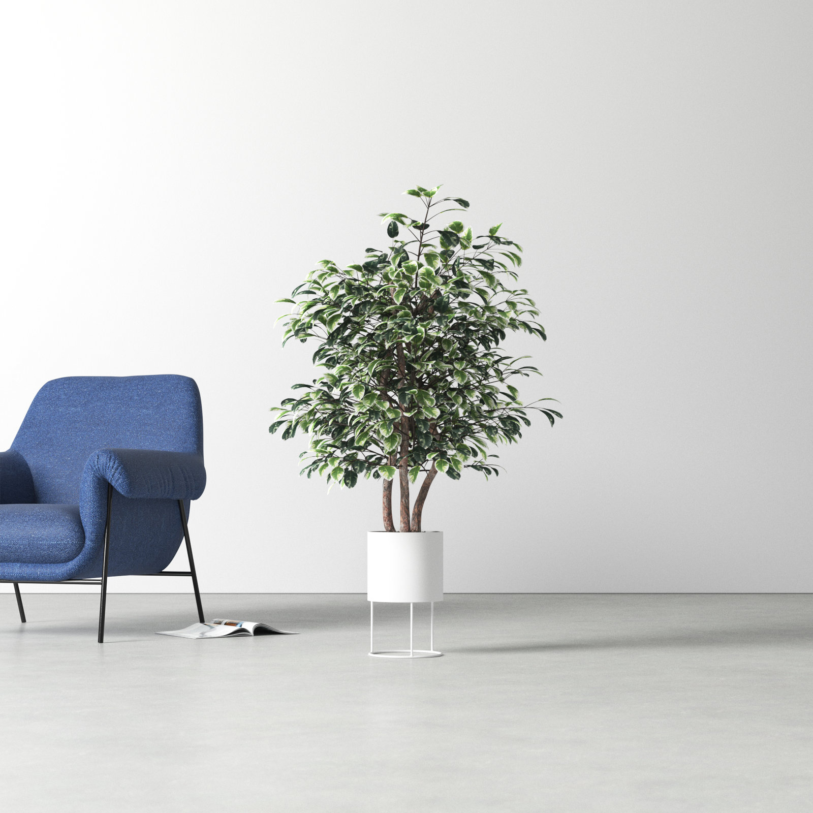 48'' Faux Ficus Tree in Pot Liner