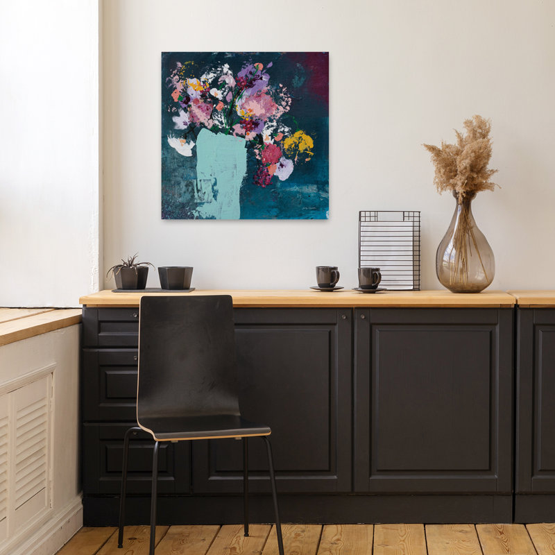 Espoir, art floral contemporain, H 18 po x l 18 po