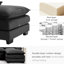 6 méridiennes en velours, rembourrées en forme de U moderne avec 4 coussins lombaires et dossiers pour canapé de salon, coussins, dispositif latéral-121047629