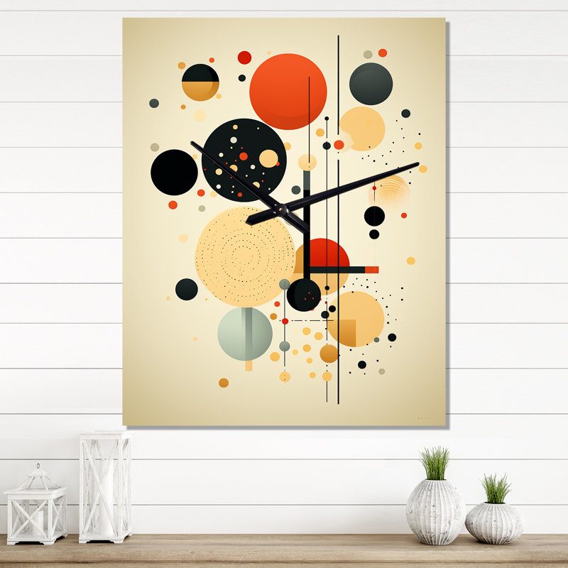 Horloge murale géométrique moderne, H 32 po x l 16 po x P 1 po