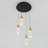 Woodsdale 4 - Light Black/Gold LED Sphere Pendant