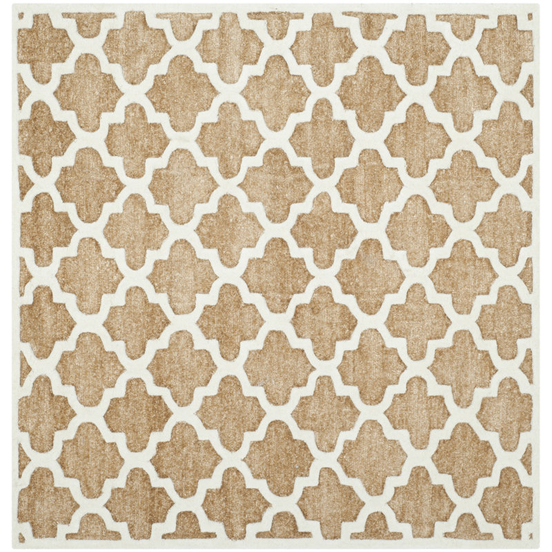 Precious Hand Tufted Performance Geometric Rug, Square 5'