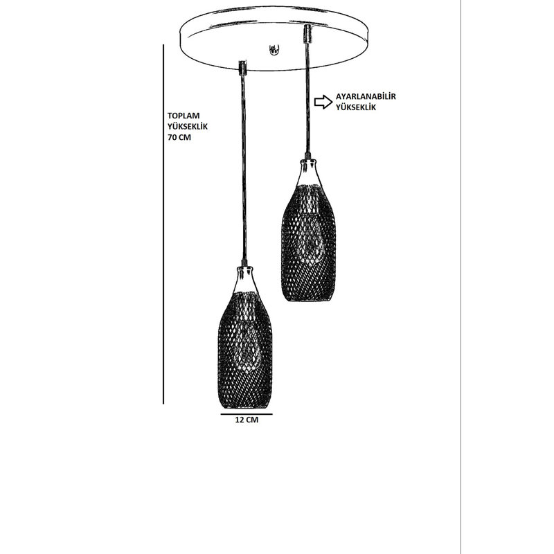 Chandle Chandelier, Black