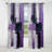 Abstract Curtain Panel, Purple Cubism Brush Pattern Blackout Decor - Tachisme Purple Cubism Brush V-687106681