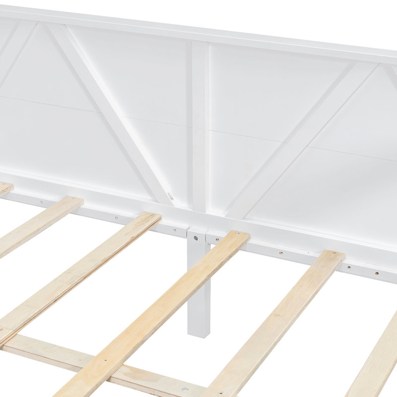 Full Size White Daybed With Elegant Design, Multi - Functional Use, Solid Support And Additional Storage Space, Overall 79.5" X 57.1" 34.7", Slat Kit Included, Assembly Required Gray Strong Frame