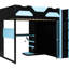 Red Full Size Loft Bed With Gaming Desk, Strip, Charging, And Space - Saving Storage For A Small Bedroom Compact Living Area-382049315