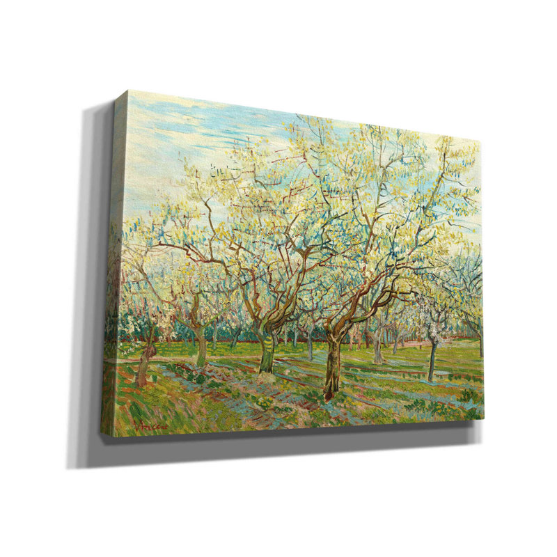" The White Orchard " by Vincent Van Gogh, 12" H x 16" W x 0.75" D